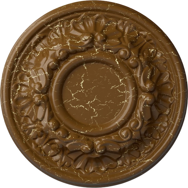 Ekena Millwork Odessa Ceiling Medallion (Fits Canopies up to 2 1/2"), 7 1/2"OD x 1 1/8"P, Smokey Topaz Crackle CM07ODSTC - main